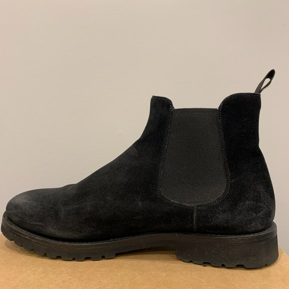 Ortigni (Firenze) Black Suede Chelsea Boots - Picture 4 of 13